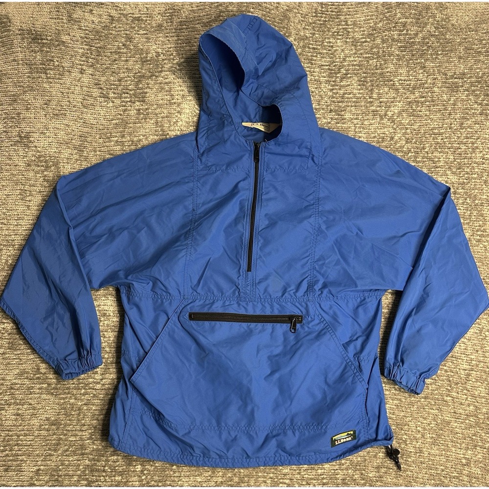LL Bean Vintage 1/4 Zip Pullover Womens Medium Long Sleeve Lightweight Kangaroo